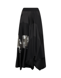 MAXIMUM: Multi-panel skirt in tech crêpe and organza