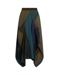 ECLIPSE: Full skirt in multi-shade technical taffeta