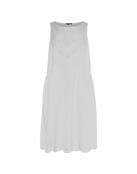 KINDLY: Sleeveless tech satin dress with embroidery