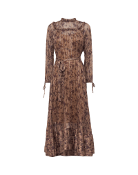 EVENTFUL: Long length dress in mini-floral tech chiffon