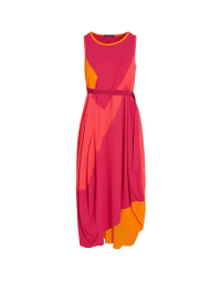 TEMPT: Sleeveless dress in red, coral and orange Sensitive®