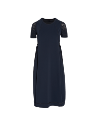 SUCCEED: Navy jersey tunic dress with lace sleeves