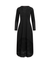 ENSEMBLE: Midi black dress in Sensitive® and mesh
