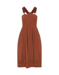 ESCAPISM: Salopettes style dress in brown Sensitive®