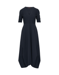 KNOWING: Short sleeve dress in pinstriped Sensitive®