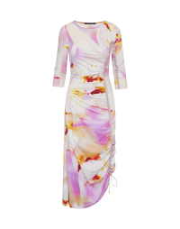 PANACHE: Column dress with ruching down one side