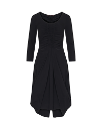 VERSE: Black Sensitive® ruched bodice dress