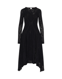SPOTLIGHT: Multi-seam dress in black technical stretch lace