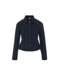 COMPETE: Short fitted jacket in navy tech jersey