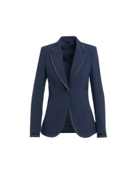 PROFOUND: Tuxedo-style jacket in navy crêpe