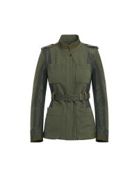NOTORIOUS: Military style jacket in tech twill and taffeta