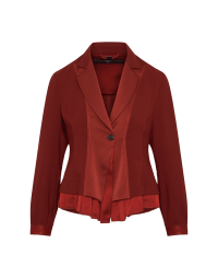 PRIZE: Terracotta tech crêpe jacket with pleated hem
