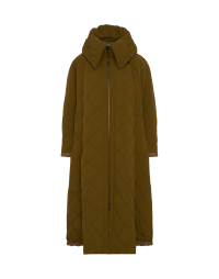 CAPABLE: Cocoon shape padded maxi parka coat