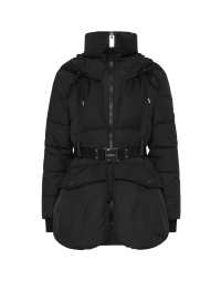 DISCOVERY: Black short fitted padded parka jacket