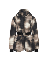 FERVOUR: Quilted jacket in printed nylon