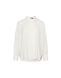 TIP-TOP: Ivory dress shirt with off-centre pleated front