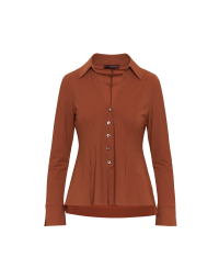BEHAVE: Brown fitted shirt in Sensitive®