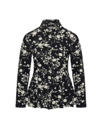 MENTION: Black dress shirt in white floral printed Sensitive®