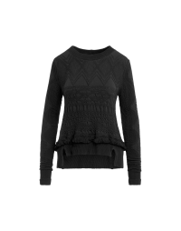 OTHERWISE: Seamless crew neck sweater with 3D pattern
