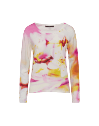 ENTHUSIASTIC: Crewneck sweater with a macro floral photo print