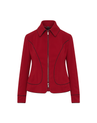 MAGICAL: Red cardigan jacket with soft turndown collar