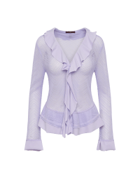 MATCHMAKE: Lilac cardigan in semi-sheer technical mesh and jersey