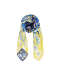 SPELLBOUND: Stylised floral and check printed scarf